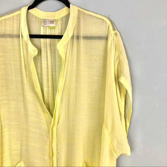 Anthropologie Saturday Sunday Chartreuse Tunic Top - Picture 9 of 13